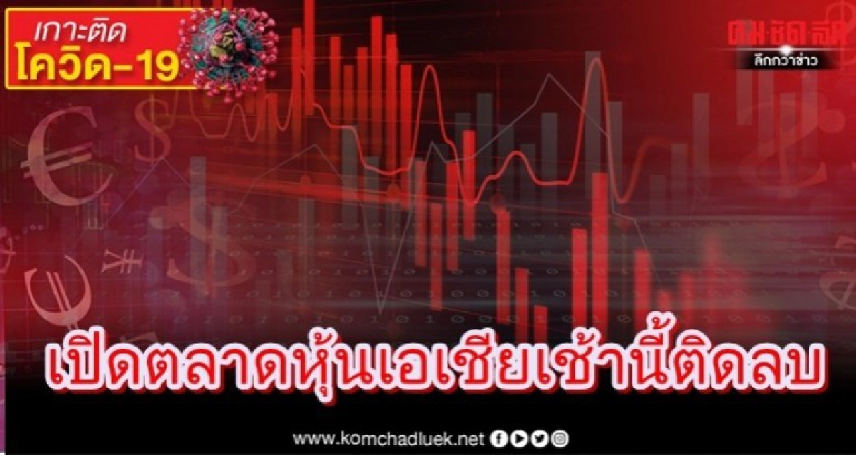 เปิดตลาดหุ้นเอเชียเช้านี้ติดลบ กังวลโควิด-19 เปิดตลาดหุ้นเอเชียเช้านี้ติดลบ กังวลโควิด-19