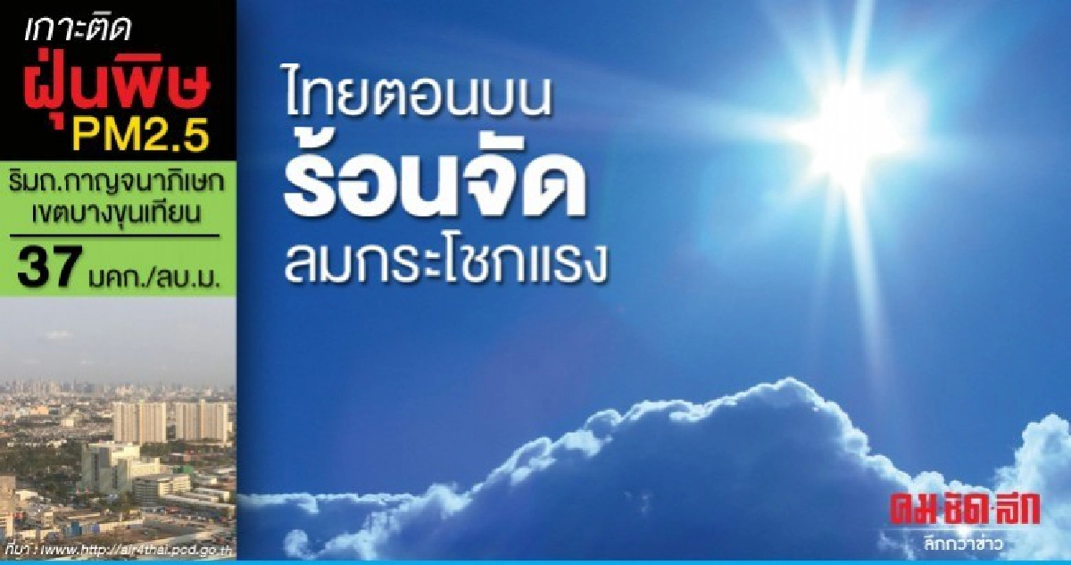 ไทยตอนบนระวังพายุ ลมกระโชกแรง งดอยู่ที่โล่งแจ้ง ไทยตอนบนระวังพายุ ลมกระโชกแรง งดอยู่ที่โล่งแจ้ง
