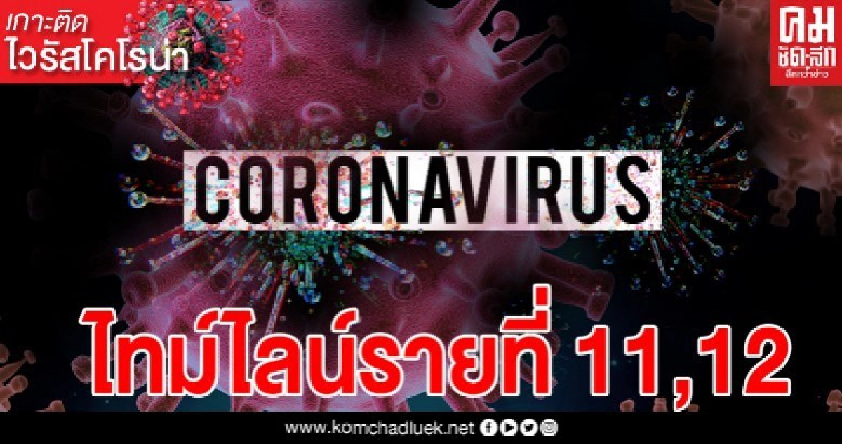 เปิดไทม์ไลน์การเสียชีวิต รายที่ 11 และ รายที่ 12 ของไทย เปิดไทม์ไลน์การเสียชีวิต รายที่ 11 และ รายที่ 12 ของไทย
