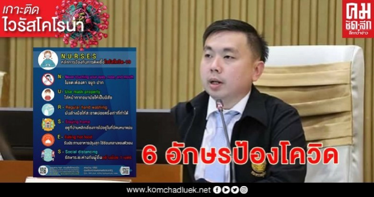 เคล็ดลับ 6 ตัวอักษรป้องกันโควิด 