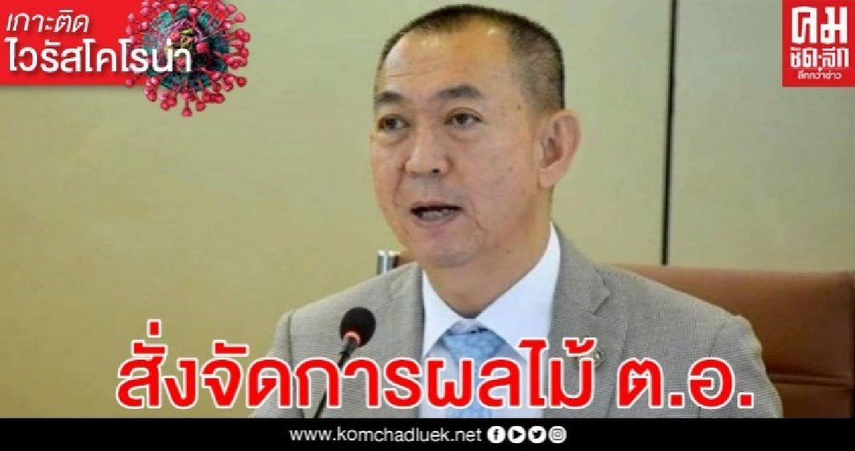 'เฉลิมชัย' สั่งการทุกหน่วยเร่งบริหารจัดการผลไม้ภาค ตอ.ตามแผน 'เฉลิมชัย' สั่งการทุกหน่วยเร่งบริหารจัดการผลไม้ภาค ตอ.ตามแผน