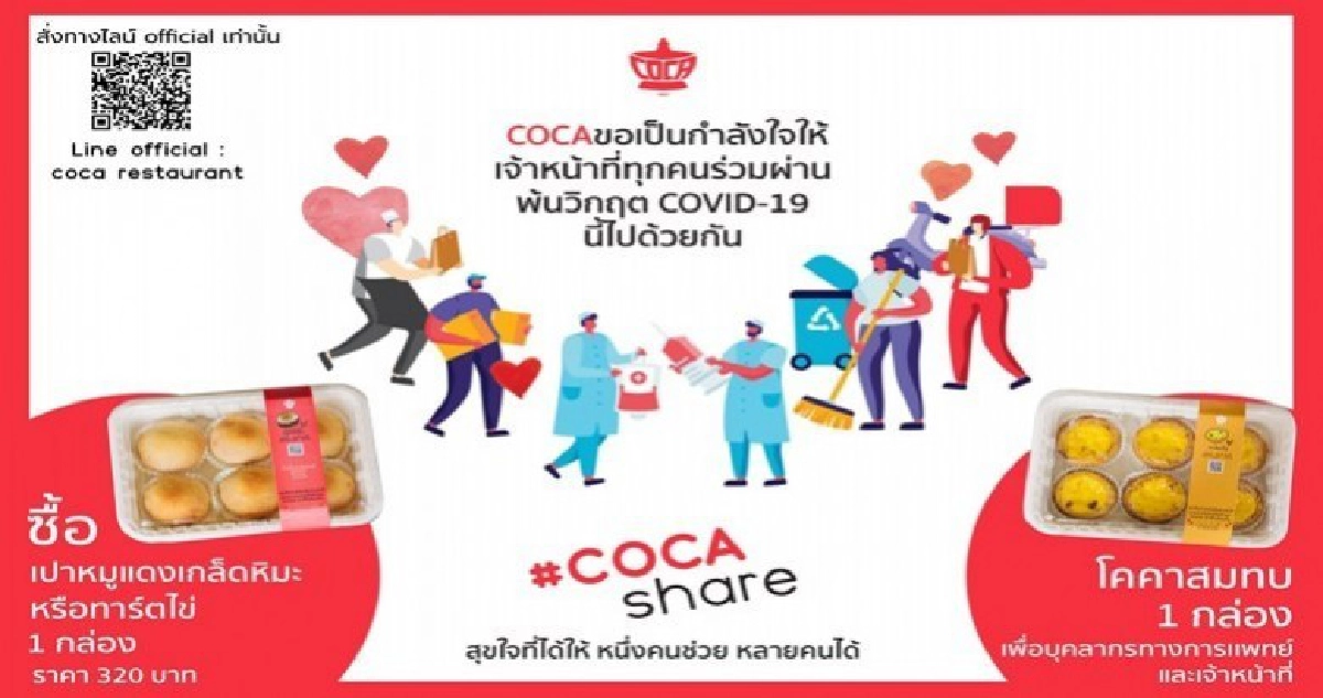 "COCA Share สุขใจที่ได้ให้ หนึ่งคนช่วย หลายคนได้"