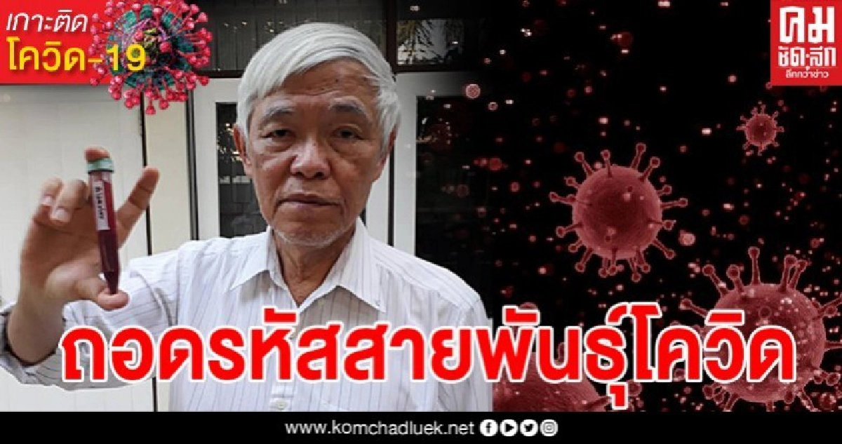 หมอยงถอดรหัสพันธุกรรมสายพันธุ์การระบาดโควิดในไทย สนามมวย-สถานบันเทิงสายพันธุ์เดียวกัน 