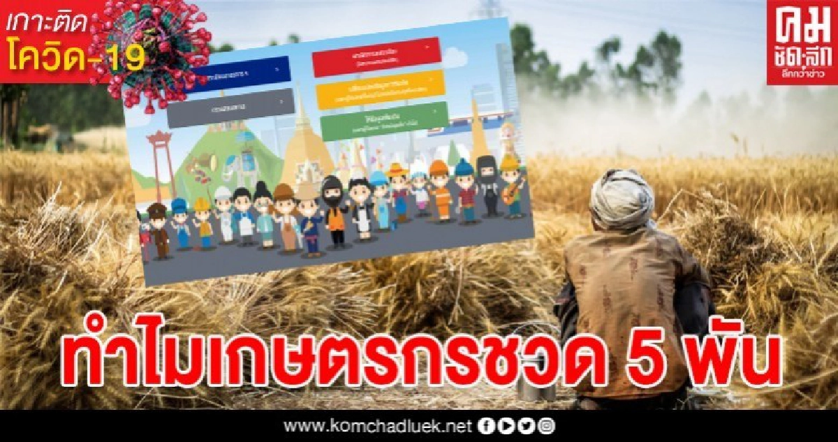 กระทรวงการคลังแจงละเอียด หลักเกณฑ์ 6 ข้อ ทำไมเกษตรกร อดรับเยียวยา 5 พัน 