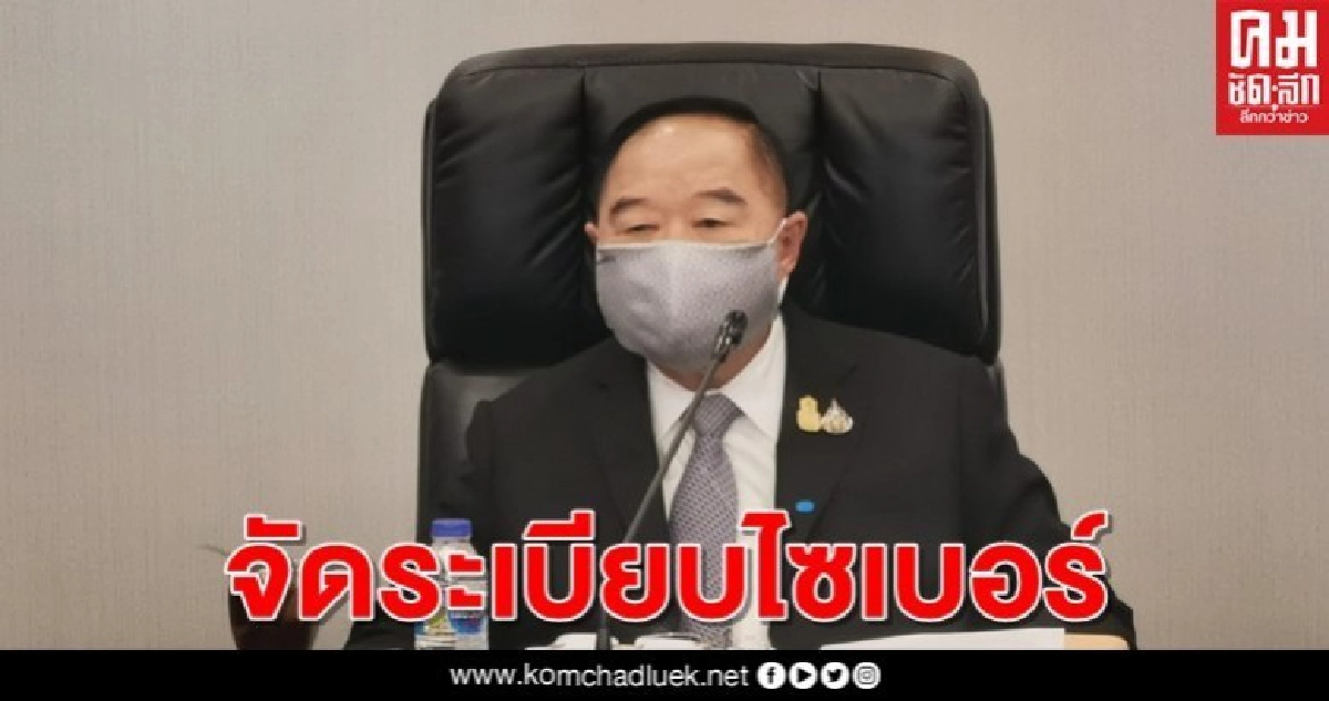 "ประวิตร"ถก"กมช."เร่งผลัดดันมาตรการความมั่นคงปลอดภัยไซเบอร์-ไม่ให้กระทบ ปชช.