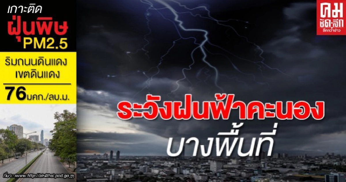 กรมอุตุฯ เตือนมีอากาศร้อนจัด และฝนฟ้าคะนองบางแห่ง กรุงเทพมีฝน ร้อยละ 20 ของพื้นที่ กรมอุตุฯ เตือนมีอากาศร้อนจัด และฝนฟ้าคะนองบางแห่ง กรุงเทพมีฝน ร้อยละ 20 ของพื้นที่