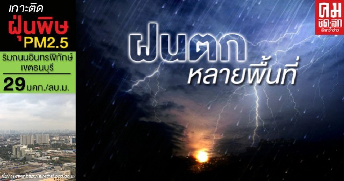 พยากรณ์อากาศวันนี้ หลายพื้นที่เตรียมรับมือฝนตก