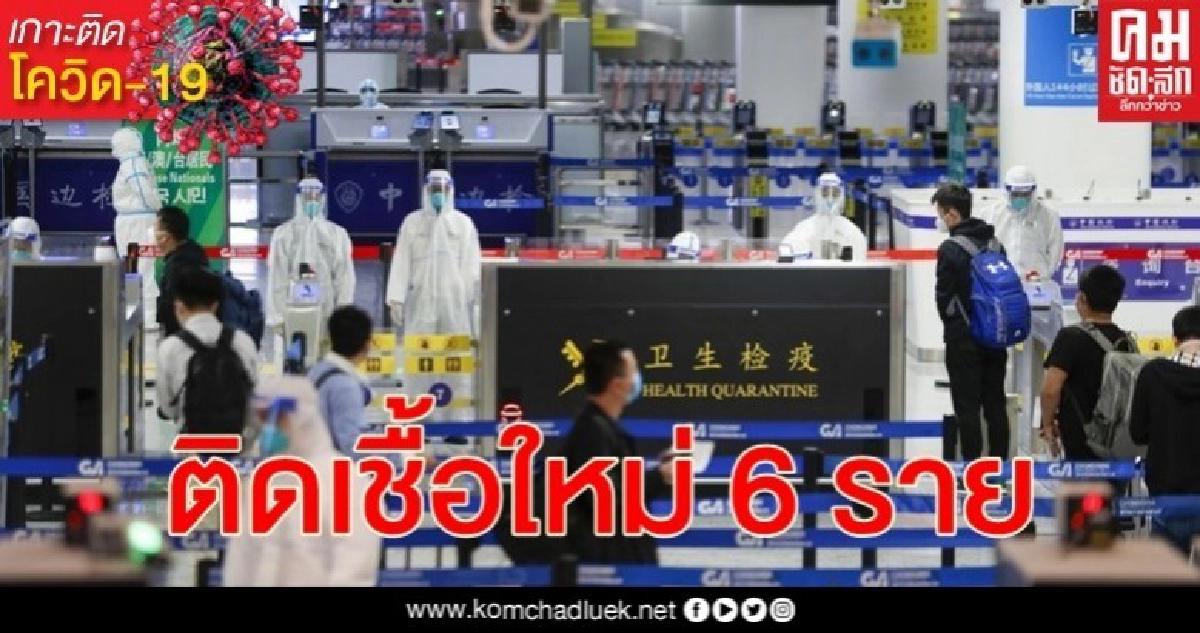 จีนแผ่นดินใหญ่พบผู้ติดเชื้อไวรัสโรคโควิด-19 ใหม่ 6 ราย จีนแผ่นดินใหญ่พบผู้ติดเชื้อไวรัสโรคโควิด-19 ใหม่ 6 ราย