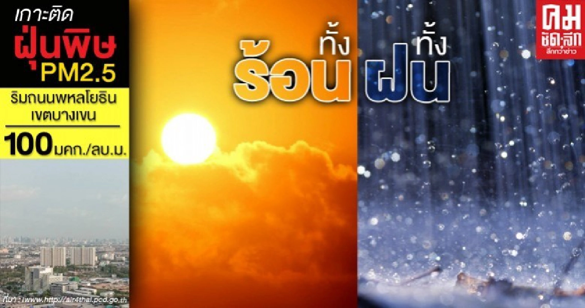 กรมอุตุเผย ไทยมีสภาพอากาศที่ร้อน และ35จังหวัด ยังเจอฝน