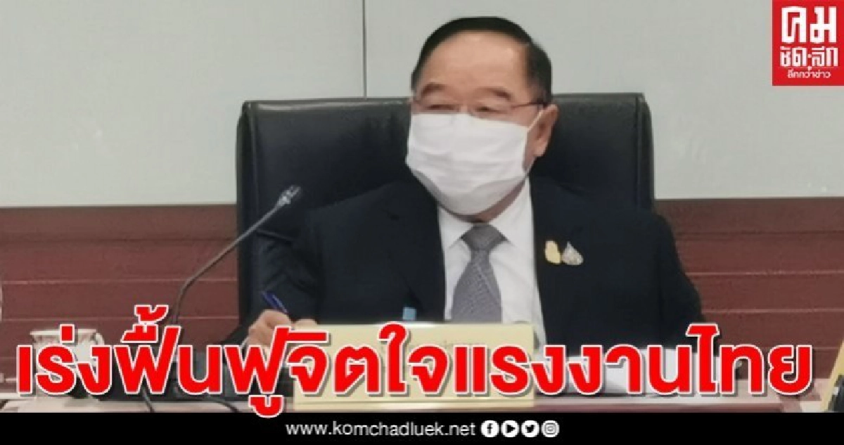 "บิ๊กป้อม" สั่งเร่งเยียวยา-ฟื้นฟูจิตใจแรงงานไทย "บิ๊กป้อม" สั่งเร่งเยียวยา-ฟื้นฟูจิตใจแรงงานไทย