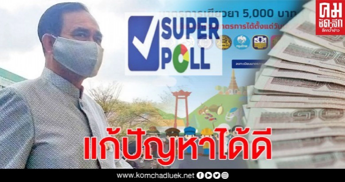 ซูเปอร์โพลเผยคนชมนายกฯตั้งใจแก้ปัญหาโควิด ชอบแจกเงิน ลดค่าใช้จ่าย