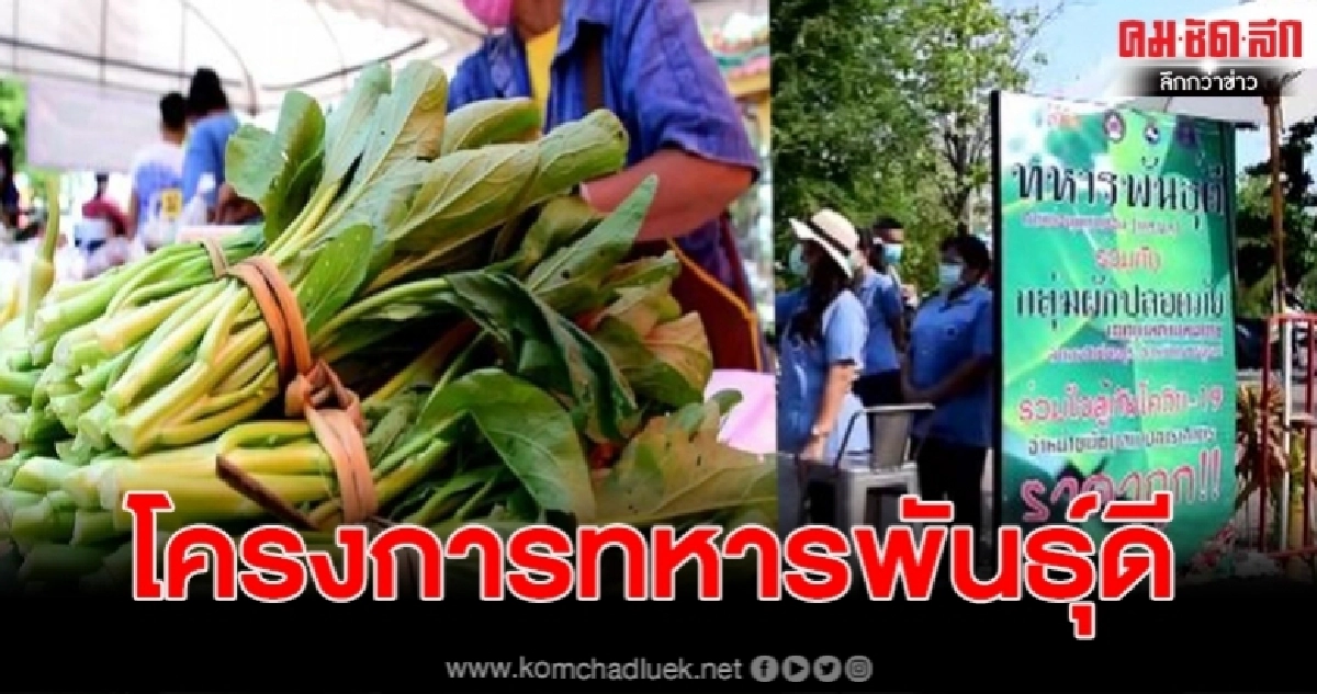 ชาวบ้านได้ประโยชน์"โครงการทหารพันธุ์ดี"ร่วมกับเครือข่าย จัดงานสินค้าเกษตรราคาถูก