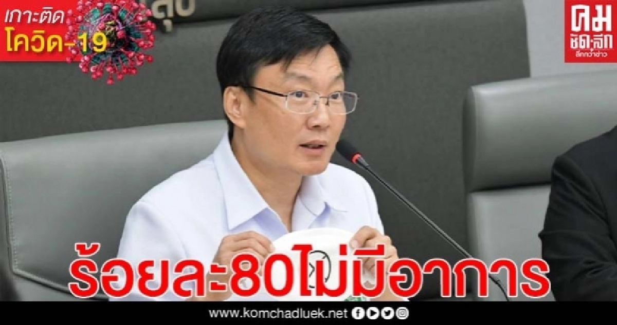 แพทย์ เผย ผู้ป่วย "โควิด -19" ร้อยละ 80 ไม่มีอาการ