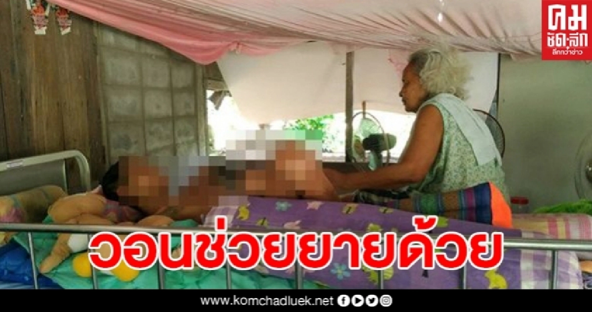 หญิงชราวัย 78 ไร้อาชีพ วอนขอความช่วยเหลือ ต้องดูลูกติดเตียงเนื่องจากผ่าตัดสมอง 
