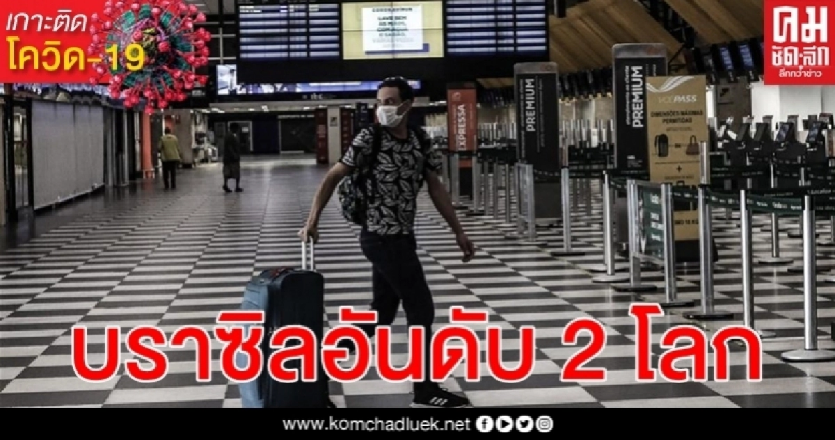 ป่วย โควิด-19 สูงอันดับ 2 ของโลก สหรัฐฯ จำกัดการเดินทางจากบราซิล