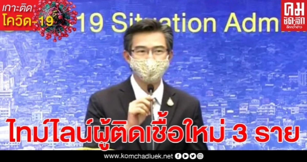 เปิดไทม์ไลน์ผู้ติดเชื้อรายใหม่ 3 ราย มาจากต่างประเทศ แสดงอาการน้อยมาก เปิดไทม์ไลน์ผู้ติดเชื้อรายใหม่ 3 ราย มาจากต่างประเทศ แสดงอาการน้อยมาก