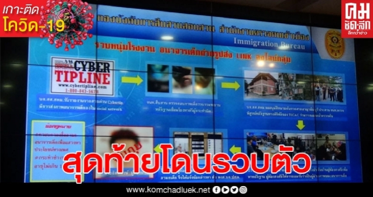 บก.สส.สตม. จัดแถลงข่าว รวบหนุ่มโรงงานแอบถ่ายรูปเด็ก