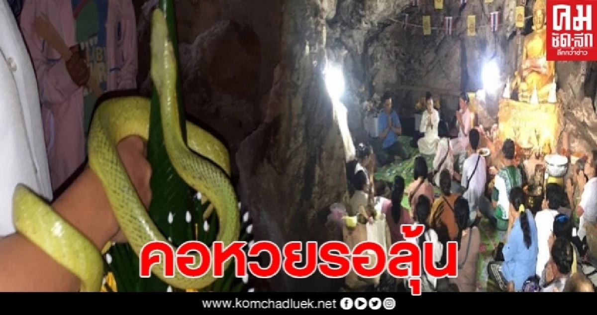 คอหวยรอลุ้น "ปู่เขียว หรือปู่พญานาค" หวังให้เลขเด็ด หลังทำพิธีเชิญขึ้นถ้ำ คอหวยรอลุ้น "ปู่เขียว หรือปู่พญานาค" หวังให้เลขเด็ด หลังทำพิธีเชิญขึ้นถ้ำ