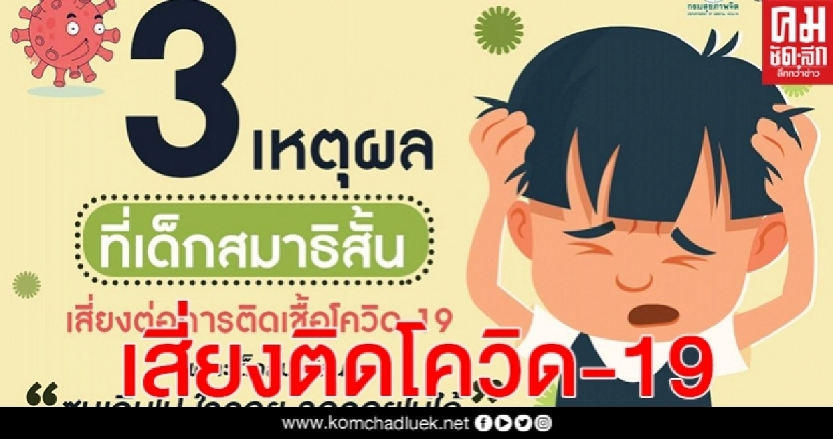 เผย 3 เหตุผลที่เด็กสมาธิสั้นเสี่ยงต่อการติดเชื้อโควิด-19 เผย 3 เหตุผลที่เด็กสมาธิสั้นเสี่ยงต่อการติดเชื้อโควิด-19