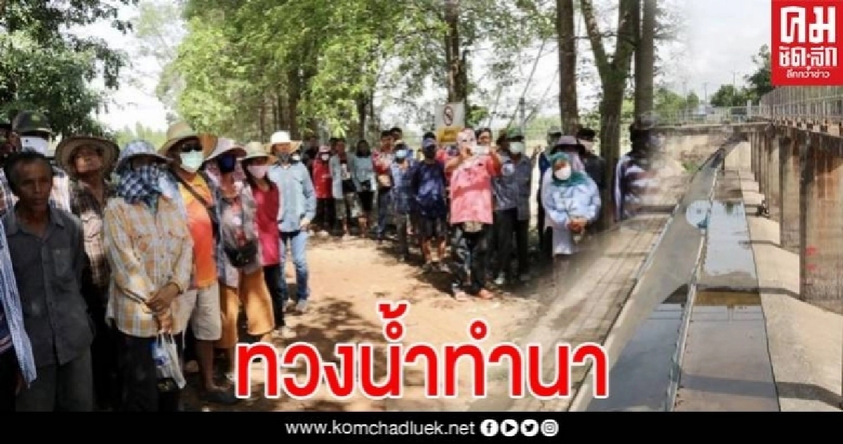 เกษตรกรกว่า 300 รวมตัวทวงถามการแก้ไขปัญหาฝายยาง หลังชำรุดร่วมปีแต่ชลประทานไม่แก้ไข