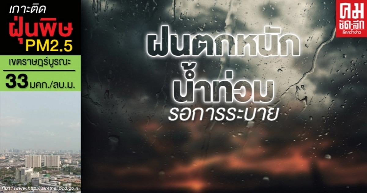 พยากรณ์อากาศวันนี้ ฝนตกหนักทุกภาค กทม.- ปริมณฑล ร้อยละ 70 น้ำท่วมรอระบาย พยากรณ์อากาศวันนี้ ฝนตกหนักทุกภาค กทม.- ปริมณฑล ร้อยละ 70 น้ำท่วมรอระบาย