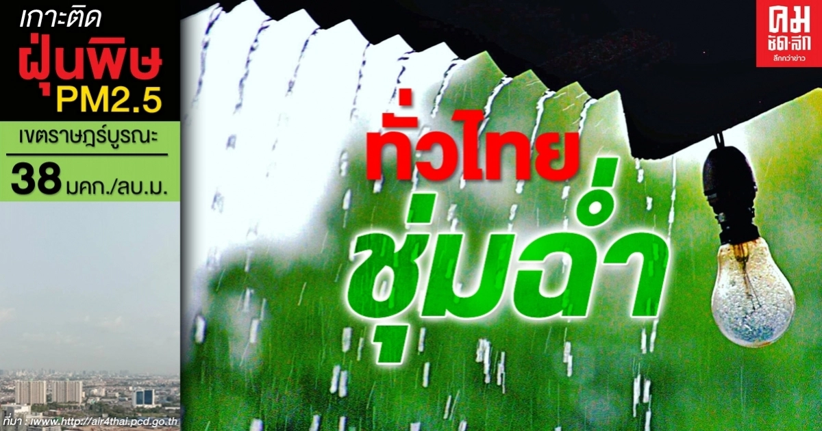 ทั่วไทยมีฝนตกต่อเนื่อง เตือน 10 จังหวัดภาคเหนือเฝ้าระวังน้ำท่วมฉับพลัน