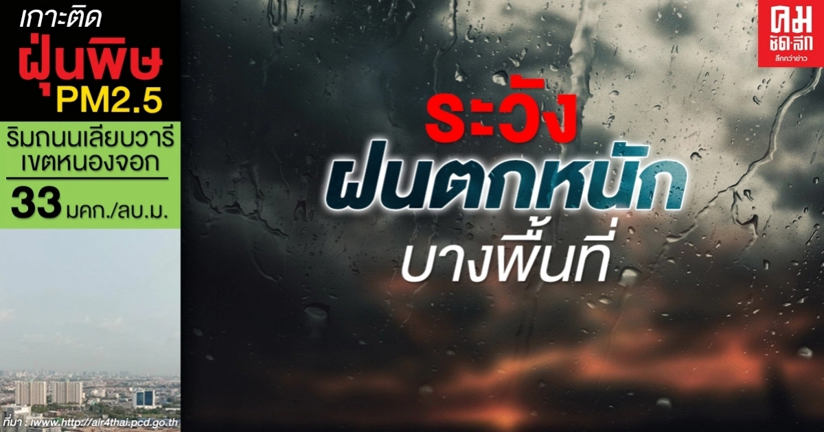 กรมอุตุเตือน 35 จังหวัด ระวังฝนตกหนัก กทม.ฝนตกร้อยละ 40 ของพื้นที่