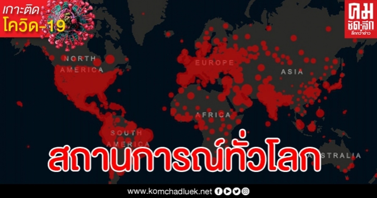 ผู้ติดเชื้อโควิด-19 ทั่วโลกวันนี้เกิน 1.5 แสน อเมริกาเกิน 4 หมื่น ผู้ติดเชื้อโควิด-19 ทั่วโลกวันนี้เกิน 1.5 แสน อเมริกาเกิน 4 หมื่น