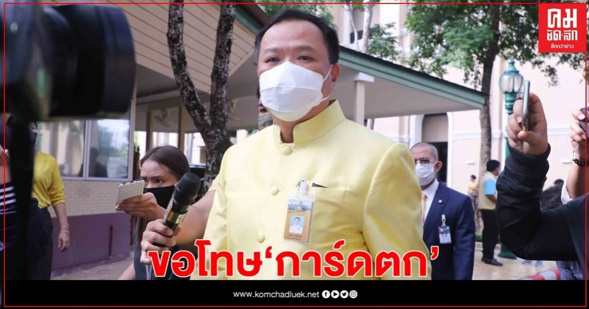 "อนุทิน" ขอโทษ การ์ดตก ไม่สวมแมสร่วมงานเลี้ยงวันชาติสหรัฐ