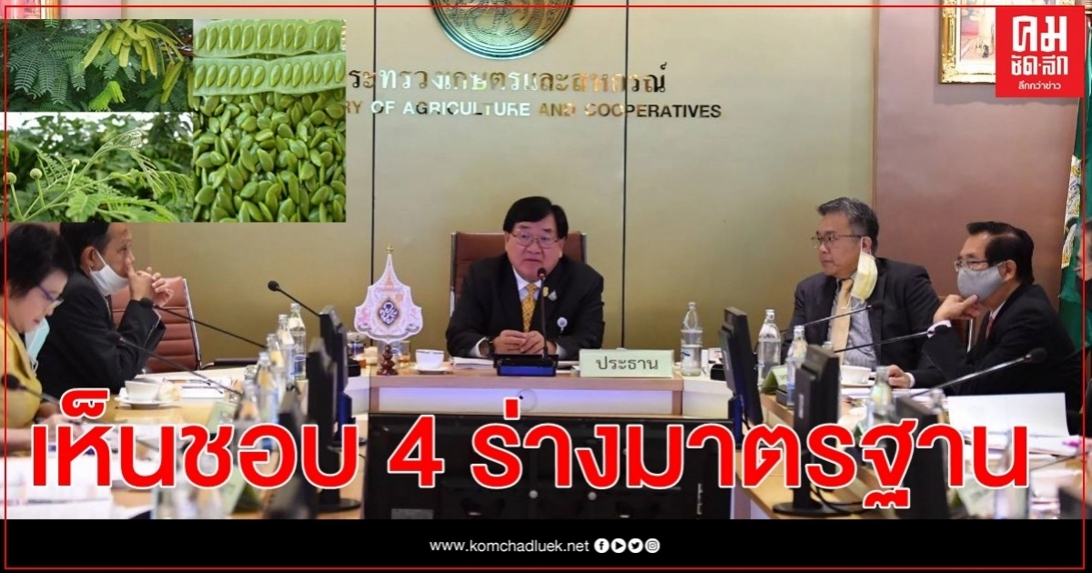คกก.มาตรฐานสินค้าเกษตร เห็นชอบ 4 ร่างมาตรฐาน "ถั่วเขียวผิวดำ-กระถินแห้งสำหรับอาหารสัตว์-คอกแมว-สารพิษตกค้าง" คกก.มาตรฐานสินค้าเกษตร เห็นชอบ 4 ร่างมาตรฐาน "ถั่วเขียวผิวดำ-กระถินแห้งสำหรับอาหารสัตว์-คอกแมว-สารพิษตกค้าง"