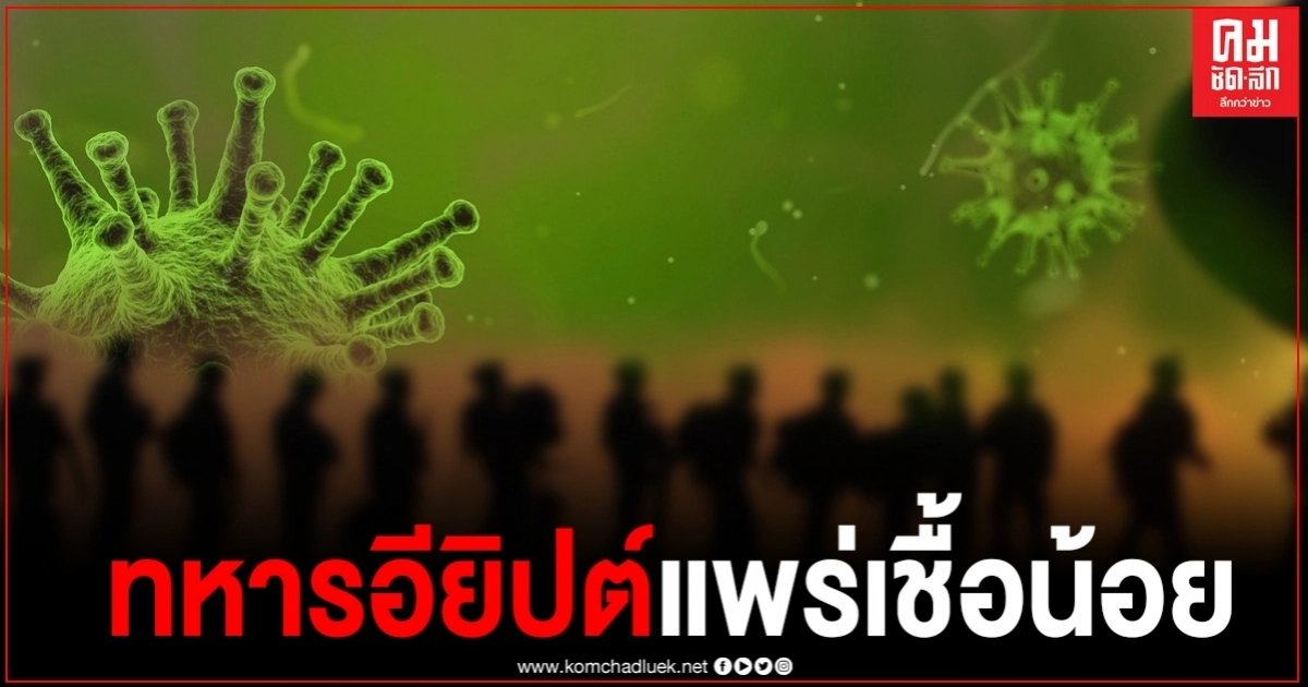 เปิดสัญญาณบ่งชี้ ทหารอียิปต์อยู่ในวงรอบที่มีการแพร่เชื้อน้อยมาก 