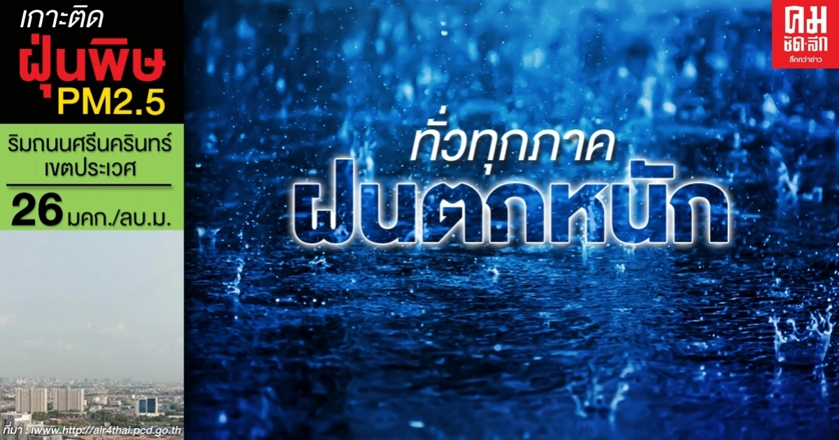 อุตุฯ เตือน 40 จังหวัด เตรียมรับมือฝนตกหนัก กทม.ไม่รอด ฝนตกร้อยละ 60 ของพื้นที่ อุตุฯ เตือน 40 จังหวัด เตรียมรับมือฝนตกหนัก กทม.ไม่รอด ฝนตกร้อยละ 60 ของพื้นที่