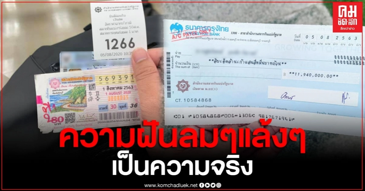 หนุ่มโพสต์ไม่คิดว่าความฝันลมๆแล้งๆ อยากปลดหนี้ให้พ่อแม่ ด้วยการถูกรางวัลที่ 1 มันจะเป็นจริง หนุ่มโพสต์ไม่คิดว่าความฝันลมๆแล้งๆ อยากปลดหนี้ให้พ่อแม่ ด้วยการถูกรางวัลที่ 1 มันจะเป็นจริง
