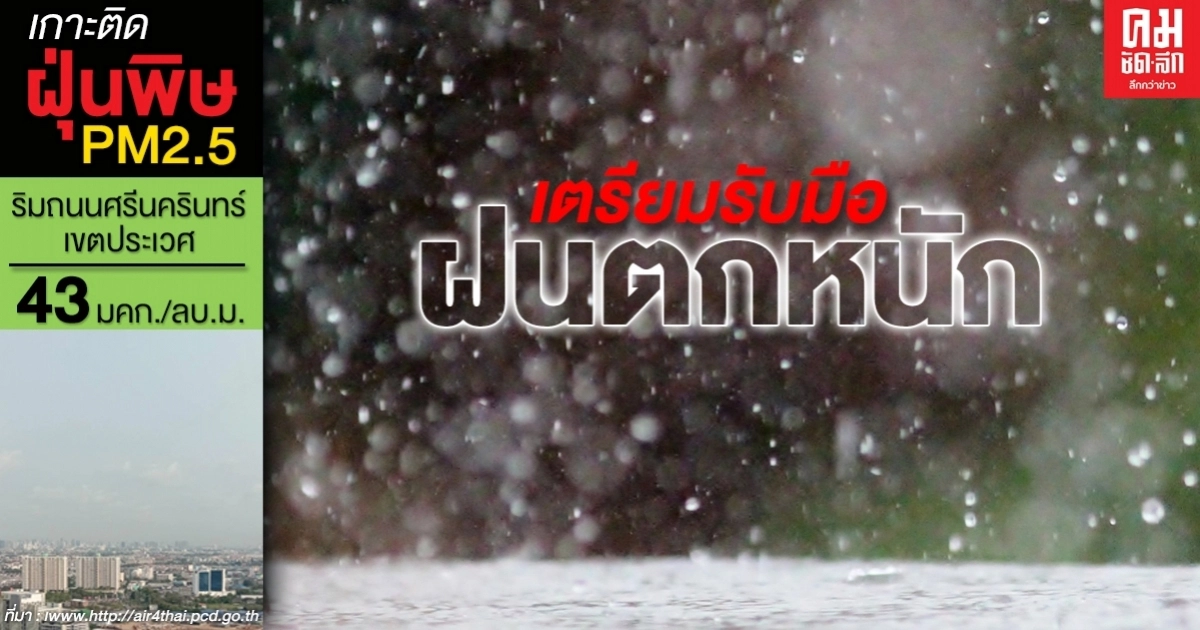 อุตุฯเตือน 43 จังหวัด รับมือฝนตกหนัก กทม.ก็ไม่รอด