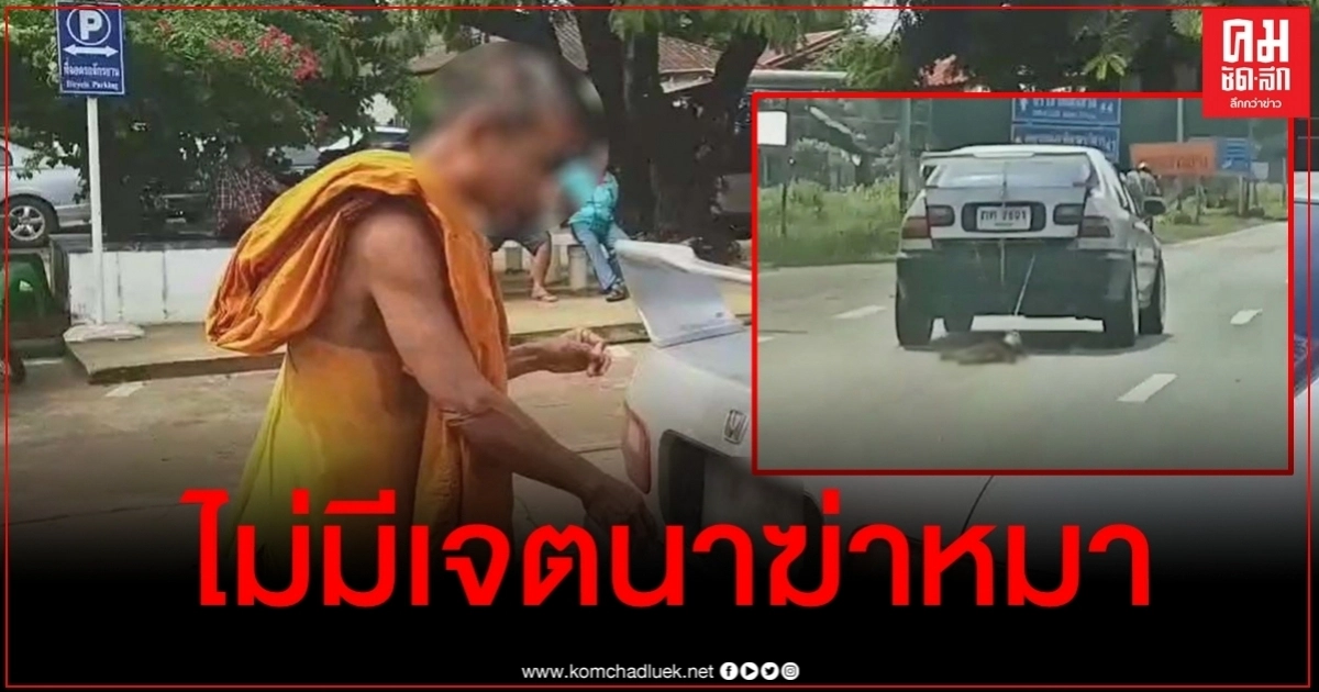 ฟังอีกมุม "พระลากหมา" ยันไม่มีเจตนาฆ่า ตร.แจ้งข้อหาทารุณสัตว์ ฟังอีกมุม "พระลากหมา" ยันไม่มีเจตนาฆ่า ตร.แจ้งข้อหาทารุณสัตว์