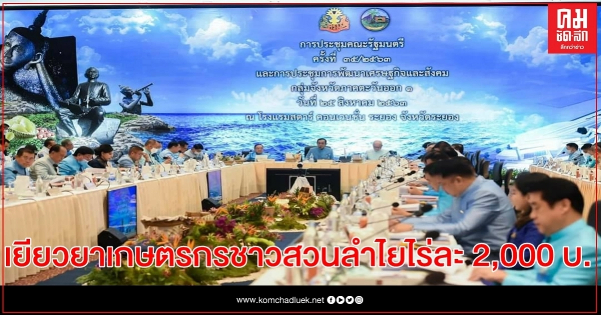เกษตรฯ เผยมติ ครม. เยียวยาชาวสวนลำไยปี '63 ไร่ละ 2,000 บาท ไม่เกิน 25 ไร่ เกษตรฯ เผยมติ ครม. เยียวยาชาวสวนลำไยปี '63 ไร่ละ 2,000 บาท ไม่เกิน 25 ไร่