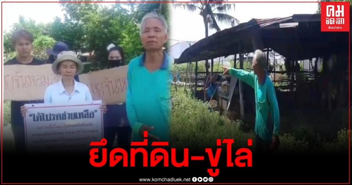 2ตายายวอนขอความช่วยเหลือถูกนายทุนยึดที่ดินโฉนดจำนวน 25 ไร่ พร้อมขู่ขับไล่ให้ออกจากพื้นที่ 2ตายายวอนขอความช่วยเหลือถูกนายทุนยึดที่ดินโฉนดจำนวน 25 ไร่ พร้อมขู่ขับไล่ให้ออกจากพื้นที่