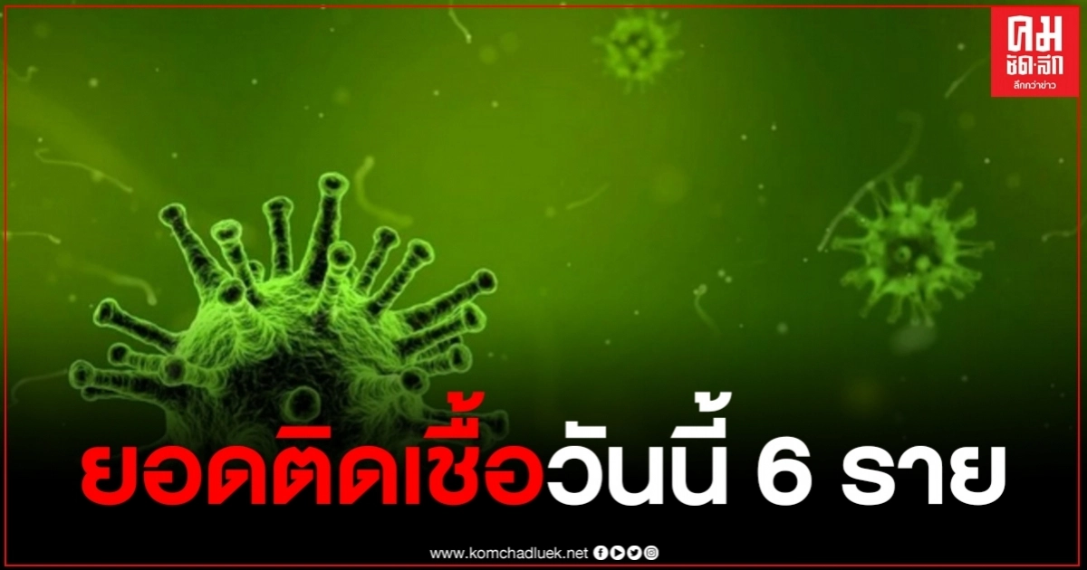 ด่วน ไทยพบผู้ติดเชื้อโควิดวันนี้ 6 ราย หายป่วยเพิ่ม 2 ราย ด่วน ไทยพบผู้ติดเชื้อโควิดวันนี้ 6 ราย หายป่วยเพิ่ม 2 ราย