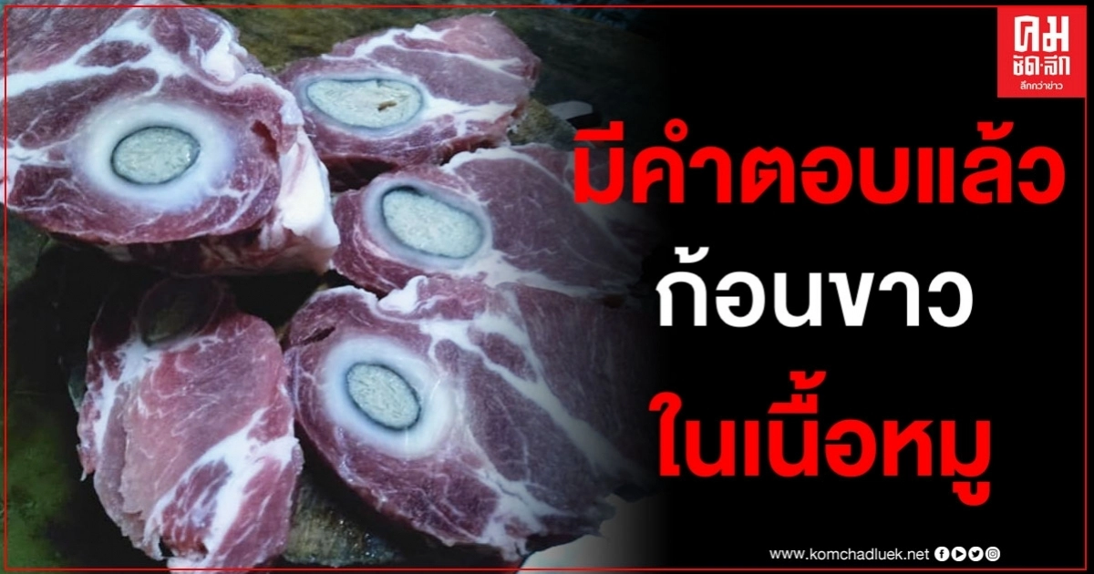อ.เจษฎ์ไขข้อข้องใจ ก้อนสีขาวกลางเนื้อหมูเกิดจากอะไร อันตรายหรือไม่ อ.เจษฎ์ไขข้อข้องใจ ก้อนสีขาวกลางเนื้อหมูเกิดจากอะไร อันตรายหรือไม่
