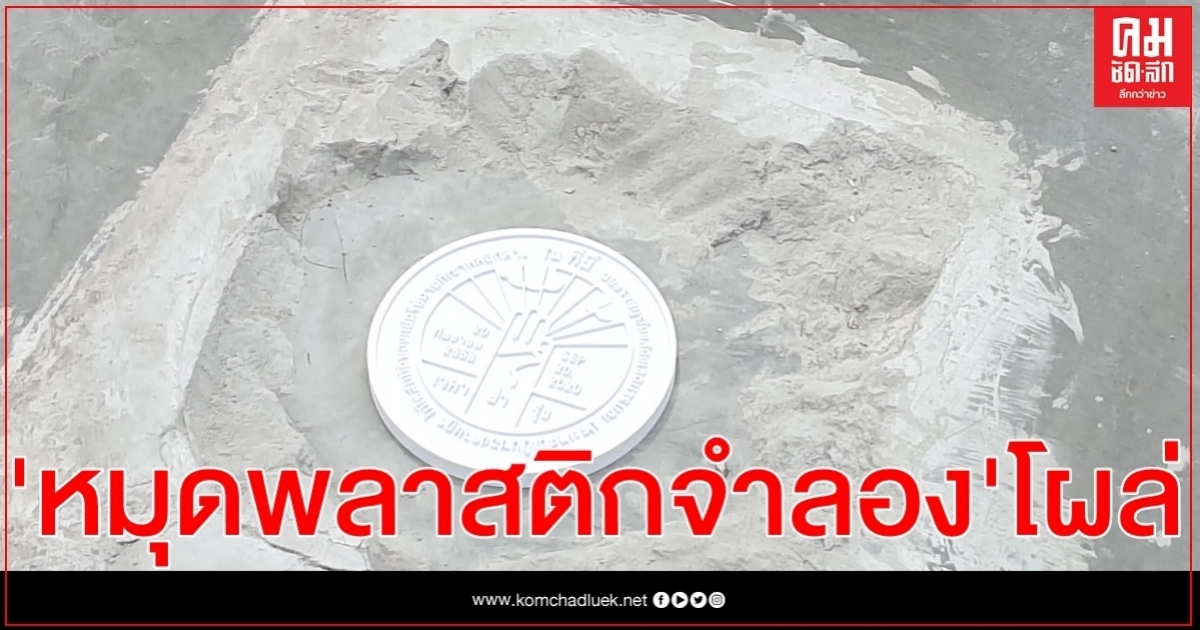  "หมุดพลาสติกจำลอง"โผล่กลางสนามหลวง  
