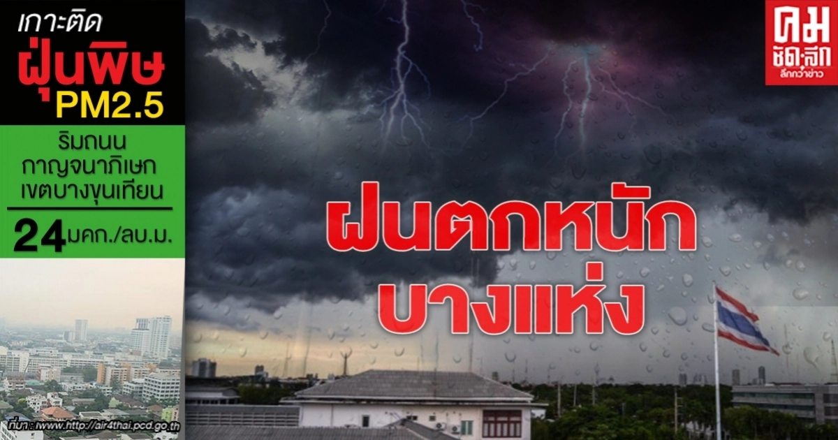กรมอุตุนิยมวิทยา เตือน 3 ภาคระวังอันตรายจากฝนตกหนักสะสม - กทม.มีฝนร้อยละ 40 กรมอุตุนิยมวิทยา เตือน 3 ภาคระวังอันตรายจากฝนตกหนักสะสม - กทม.มีฝนร้อยละ 40