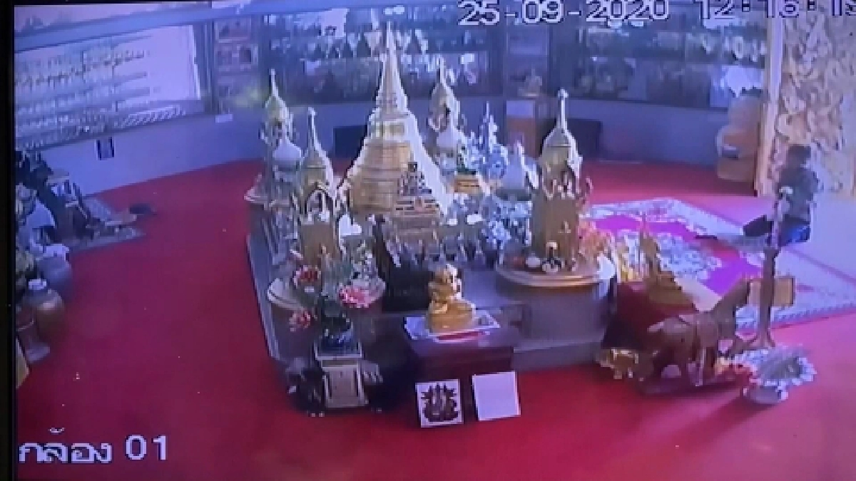 วงจรปิดจับภาพโจรใจบาปงัดบาตรขโมยเงินบริจาควัดใต้พระเจ้าใหญ่องค์ตื้อ วงจรปิดจับภาพโจรใจบาปงัดบาตรขโมยเงินบริจาควัดใต้พระเจ้าใหญ่องค์ตื้อ