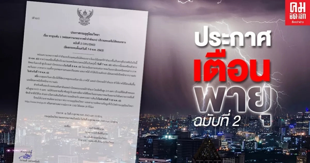 กรมอุตุฯ เตือนพายุระดับ 1 ภาคกลาง-ตะวันออก-อีสาน ระวังฝนตกหนัก กทม.โดนด้วย กรมอุตุฯ เตือนพายุระดับ 1 ภาคกลาง-ตะวันออก-อีสาน ระวังฝนตกหนัก กทม.โดนด้วย