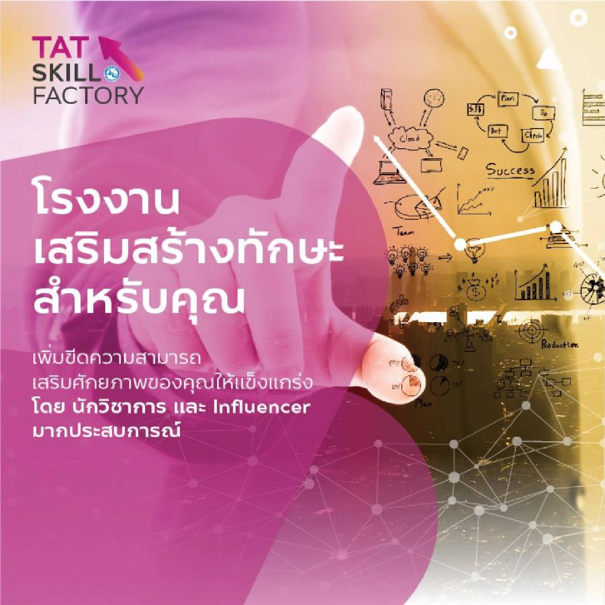 ททท. จับมือ Influencer ผุดโครงการ TAT Skill Factory   หลักสูตรเสริมศักยภาพ ท่องเที่ยวไทยยุค New Normal  