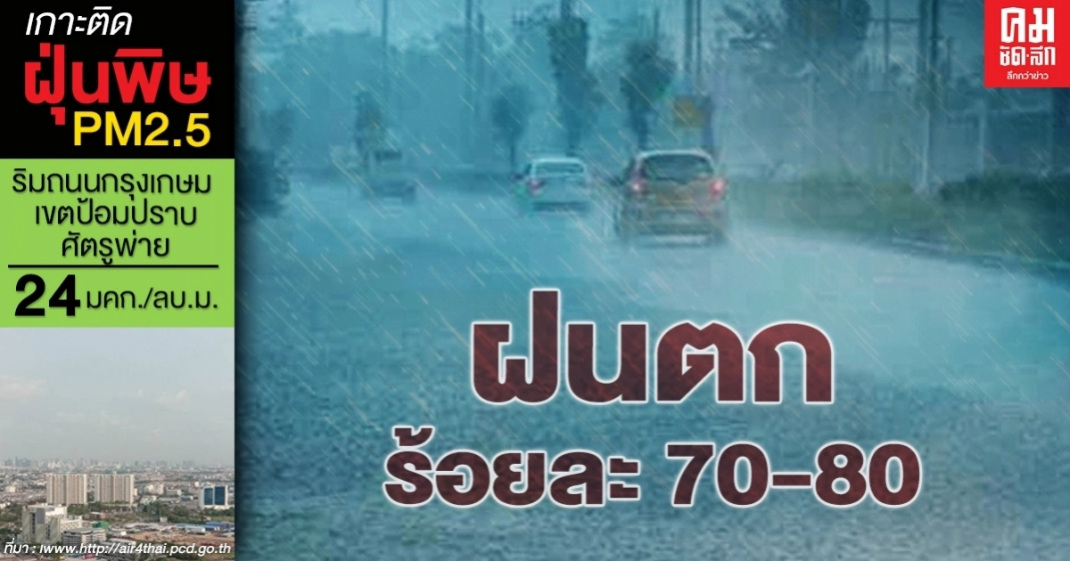 อุตุฯเตือน ปชช.ระวังอันตรายจากฝนที่ตกหนักสะสม ชาวเรือควรงดการเดินเรือ