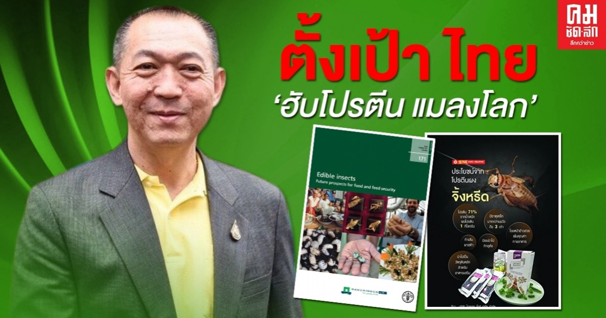 "เฉลิมชัย"ตั้งเป้าไทยเป็นฮับโปรตีนแมลงโลกส่งเสริมเกษตรทางเลือกใหม่ให้เกษตรกรยุคโควิด "เฉลิมชัย"ตั้งเป้าไทยเป็นฮับโปรตีนแมลงโลกส่งเสริมเกษตรทางเลือกใหม่ให้เกษตรกรยุคโควิด