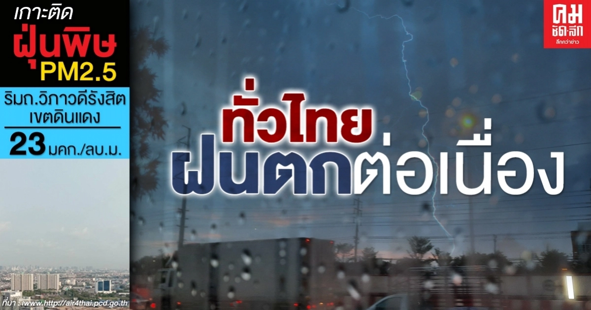 กรมอุตุฯเตือน 46 จังหวัด รับมือฝนตกหนักต่อเนื่อง ลมแรง อาจเกิดน้ำท่วมอย่างรวดเร็วได้ กรมอุตุฯเตือน 46 จังหวัด รับมือฝนตกหนักต่อเนื่อง ลมแรง อาจเกิดน้ำท่วมอย่างรวดเร็วได้