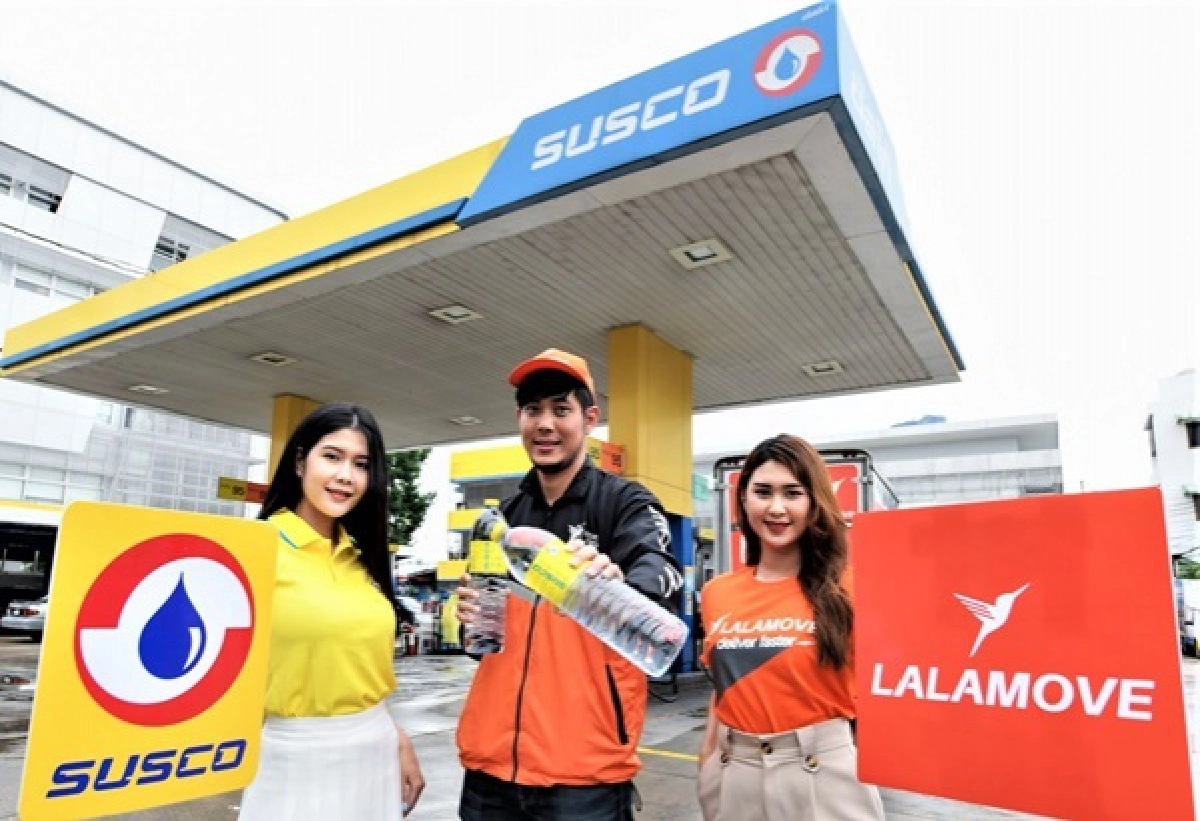SUSCO มอบสิทธิ์ LALAMOVE DRIVER  เติมน้ำมัน 600 บาท รับน้ำดื่มขวดใหญ่ 1.5 ลิตร
