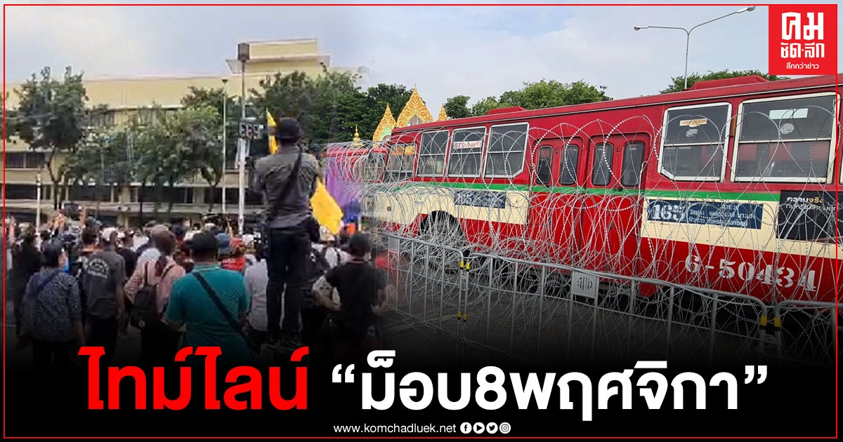 เปิดไทม์ไลน์ "ม็อบ8พฤศจิกา" ตำรวจนำลวดหนาม แบริเออร์ปิดการจราจรหลายจุด เปิดไทม์ไลน์ "ม็อบ8พฤศจิกา" ตำรวจนำลวดหนาม แบริเออร์ปิดการจราจรหลายจุด