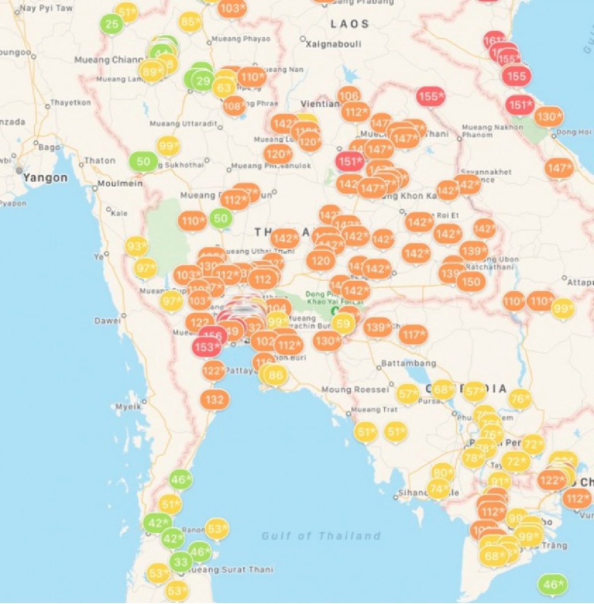 ค่าPM2.5กรุงเทพฯ พุ่งปรี๊ด เช้าวันนี้ ติดอันดับ 18 ของโลก